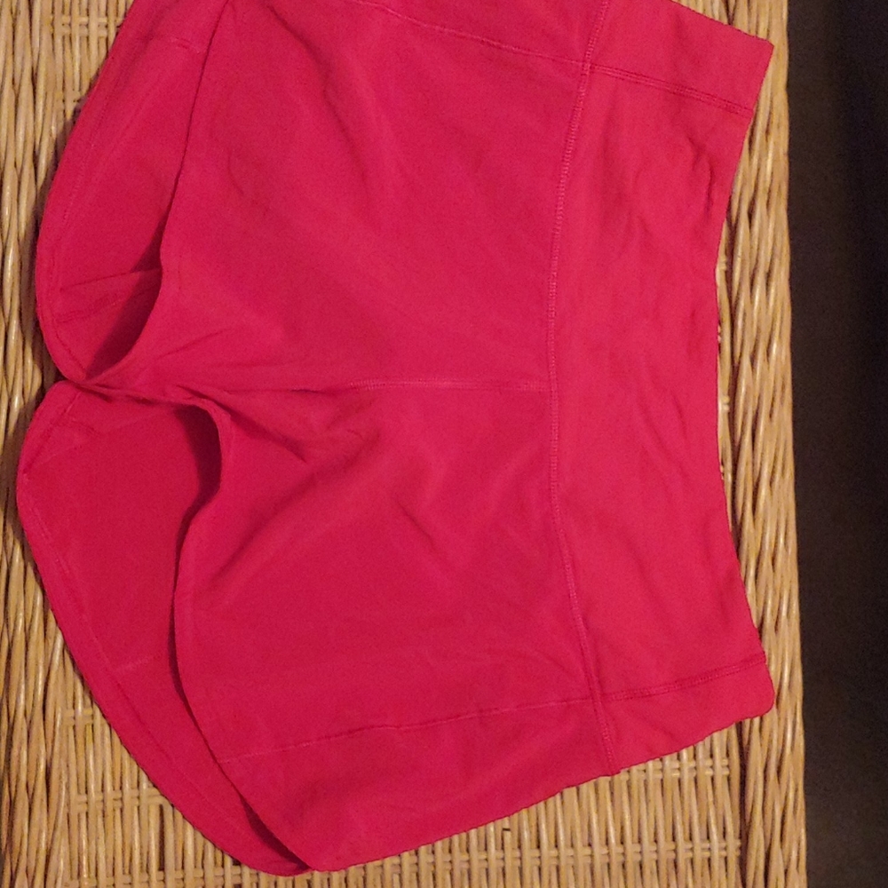 Red lululemon speed short. Size 4 tall